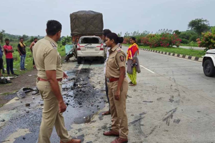 कर्नाटक के नेशनल हाईवे पर भीषण सड़क दुर्घटना, एक व्यक्ति की मौत, सड़क पर लगा लंबा जाम